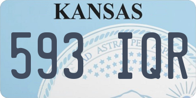 KS license plate 593IQR