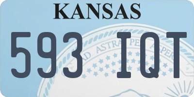 KS license plate 593IQT