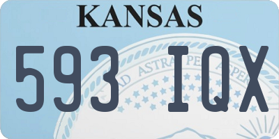 KS license plate 593IQX