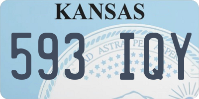 KS license plate 593IQY