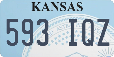 KS license plate 593IQZ