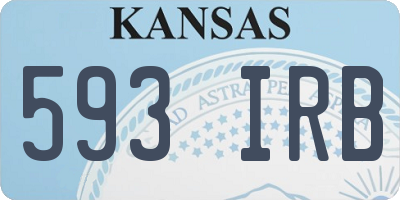 KS license plate 593IRB