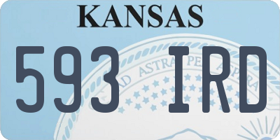 KS license plate 593IRD