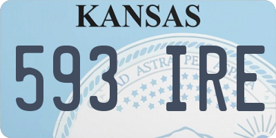 KS license plate 593IRE