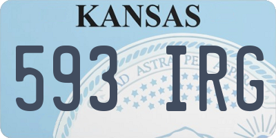KS license plate 593IRG