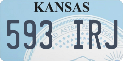 KS license plate 593IRJ