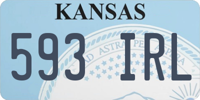 KS license plate 593IRL
