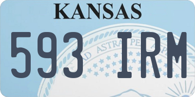 KS license plate 593IRM