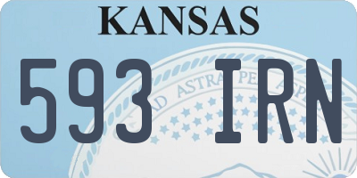 KS license plate 593IRN