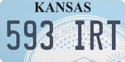 KS license plate 593IRT