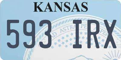 KS license plate 593IRX