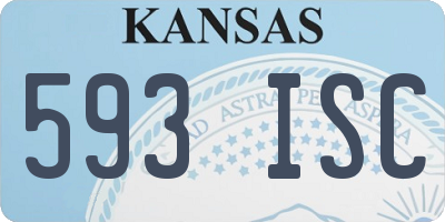 KS license plate 593ISC