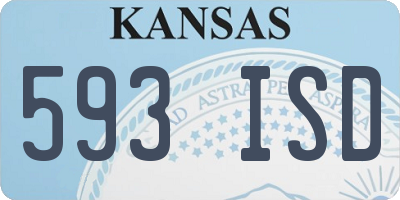 KS license plate 593ISD