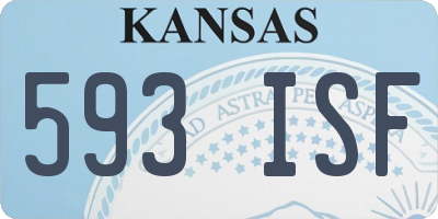 KS license plate 593ISF