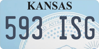 KS license plate 593ISG