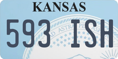KS license plate 593ISH