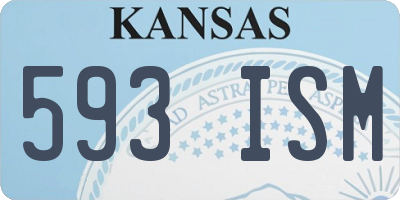 KS license plate 593ISM