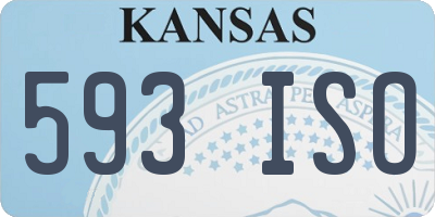 KS license plate 593ISO