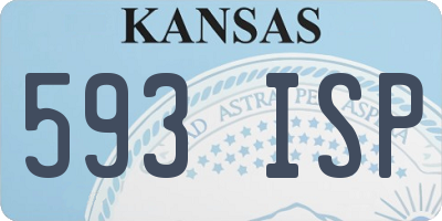 KS license plate 593ISP