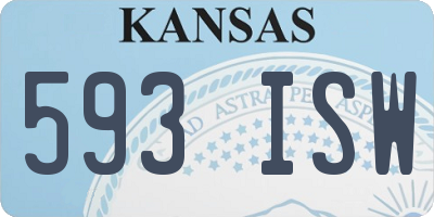 KS license plate 593ISW