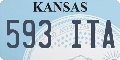 KS license plate 593ITA