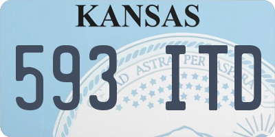 KS license plate 593ITD