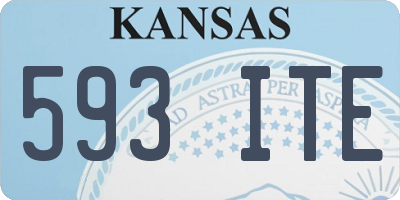 KS license plate 593ITE