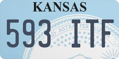 KS license plate 593ITF