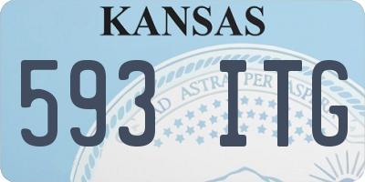 KS license plate 593ITG