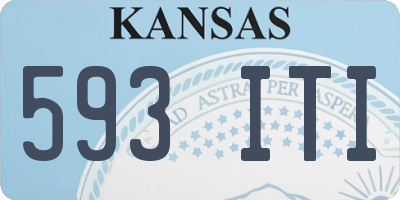 KS license plate 593ITI