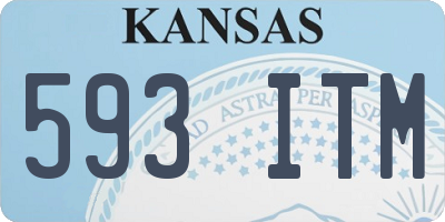 KS license plate 593ITM