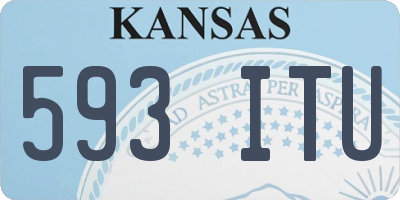 KS license plate 593ITU