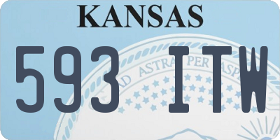 KS license plate 593ITW