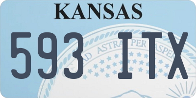 KS license plate 593ITX