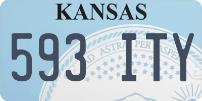 KS license plate 593ITY