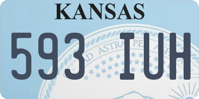 KS license plate 593IUH