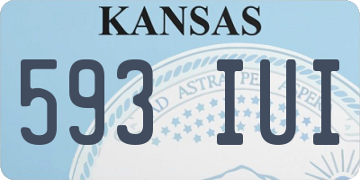 KS license plate 593IUI