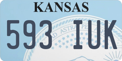 KS license plate 593IUK