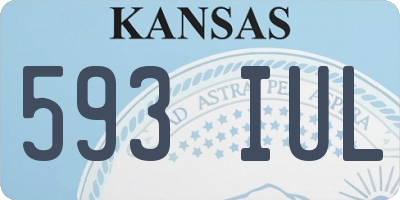 KS license plate 593IUL