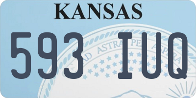 KS license plate 593IUQ