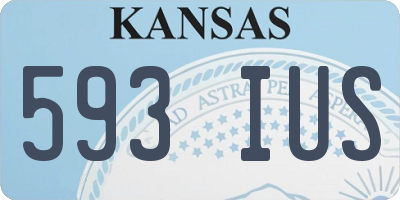 KS license plate 593IUS