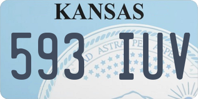 KS license plate 593IUV