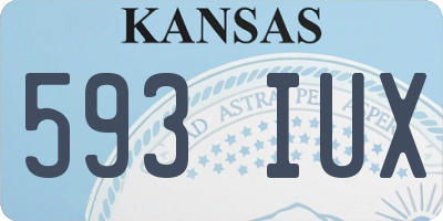 KS license plate 593IUX