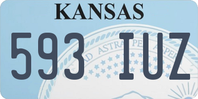 KS license plate 593IUZ