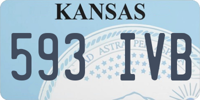 KS license plate 593IVB