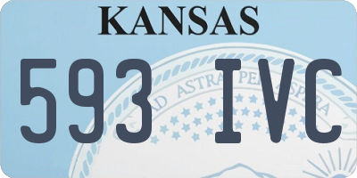 KS license plate 593IVC