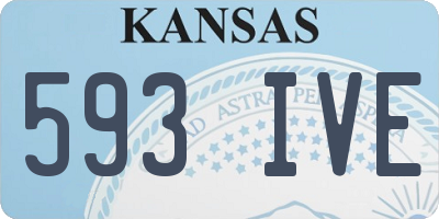 KS license plate 593IVE