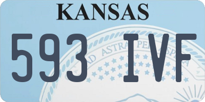 KS license plate 593IVF