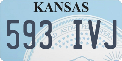 KS license plate 593IVJ