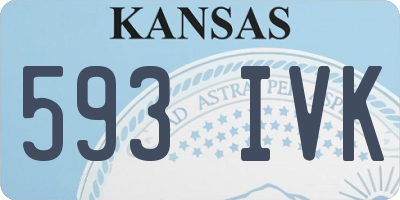 KS license plate 593IVK